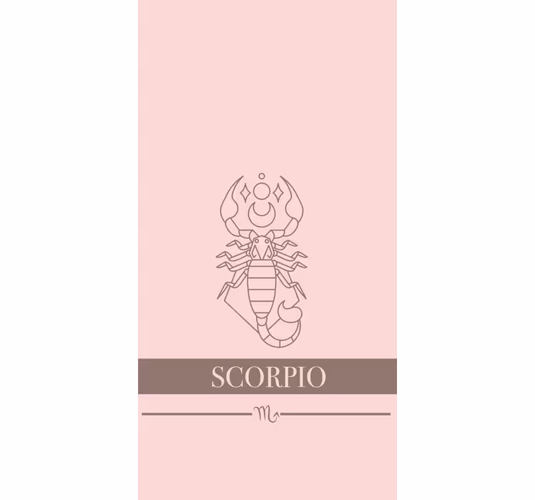 Rulou geam designul zodiacal roz al scorpionului - TenStickers