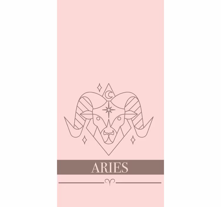 Rulou geam cu fraze simbolul zodiacal berbec - TenStickers