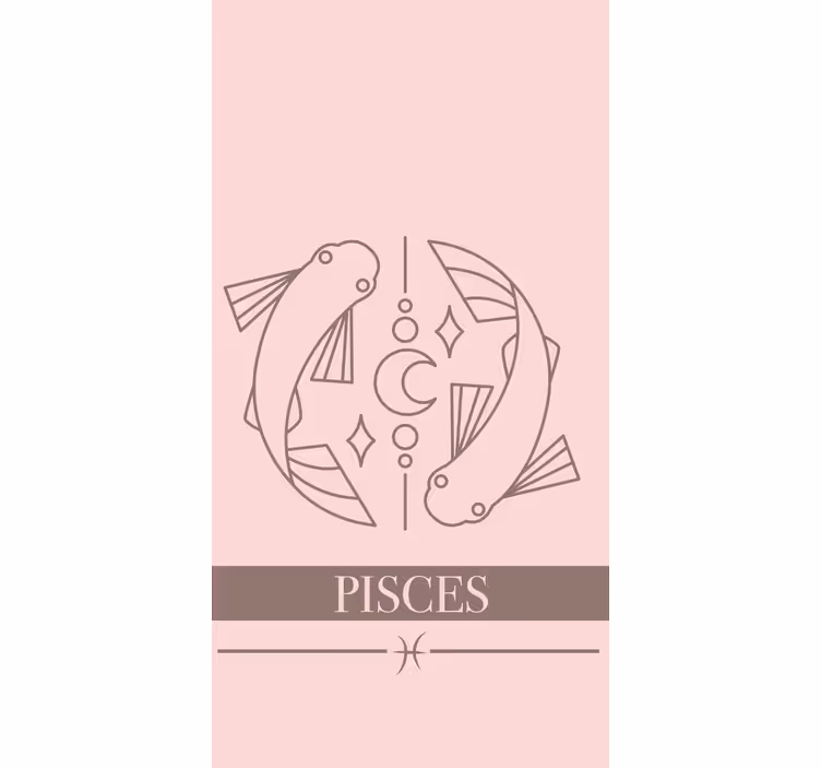 Rulou geam personalizat design zodiacal pesti - TenStickers