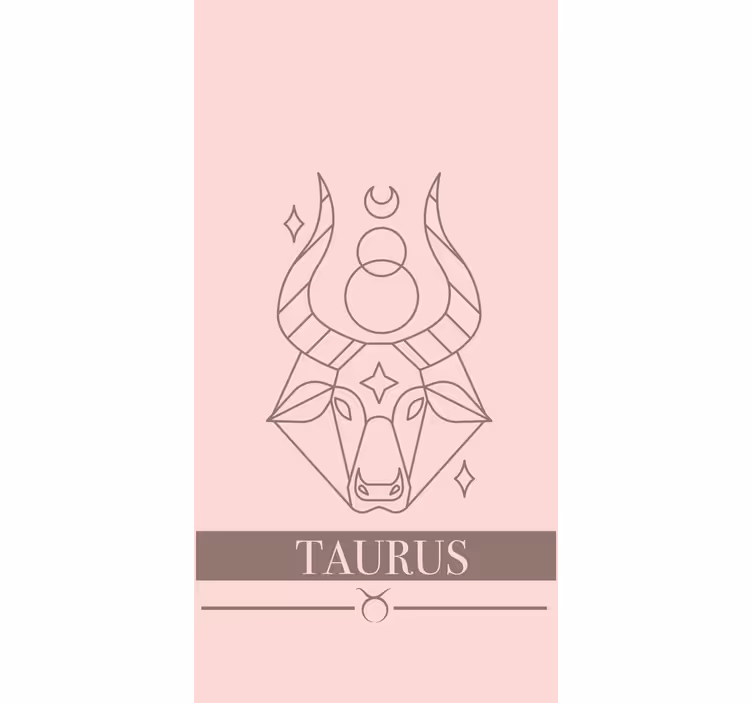 Rulou geam cu fraze design zodiacal taur - TenStickers