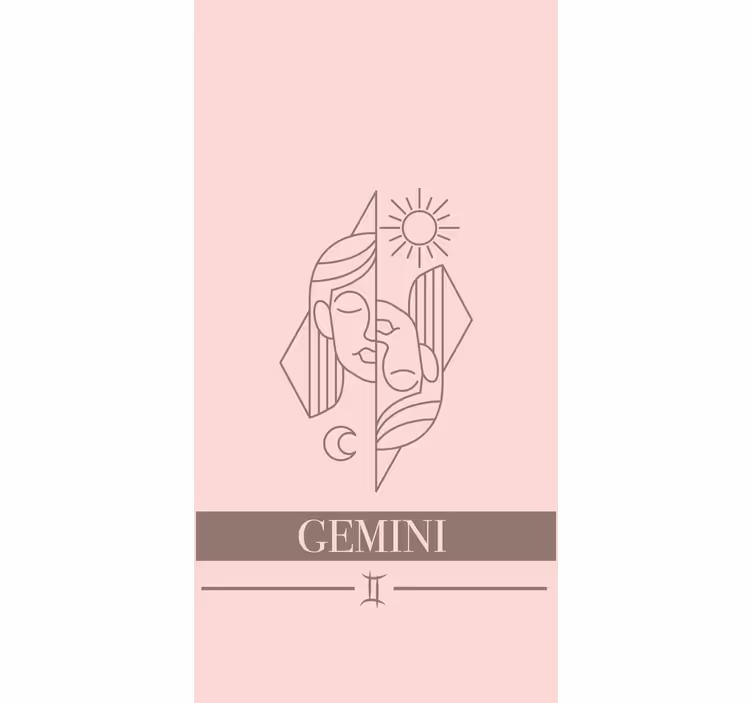 Rulou geam cu fraze design zodiacal gemeni - TenStickers