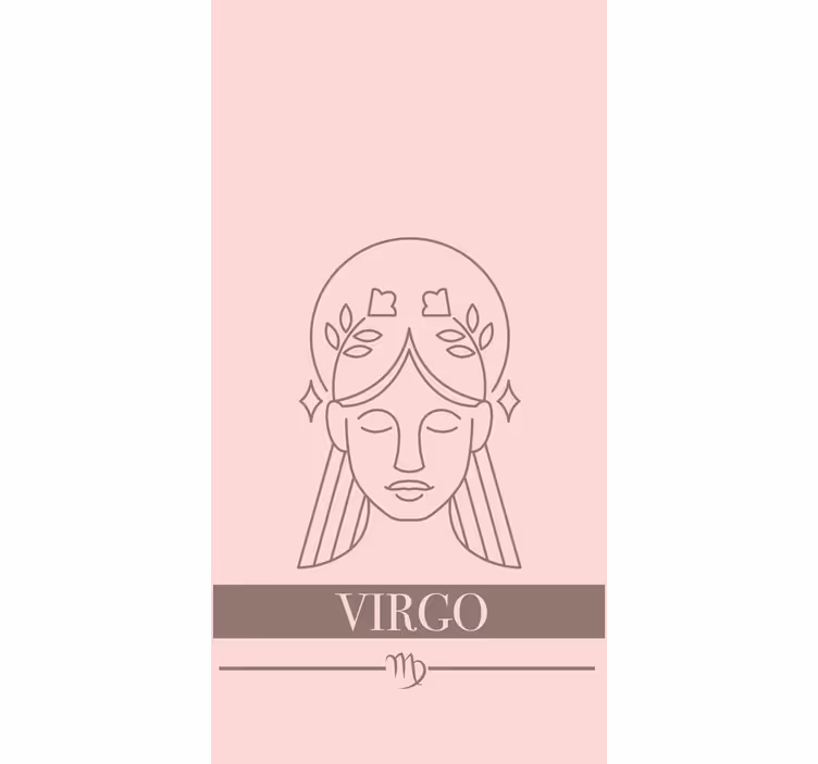 Rulou geam designul semnului zodiacal roz al fecioarei - TenStickers