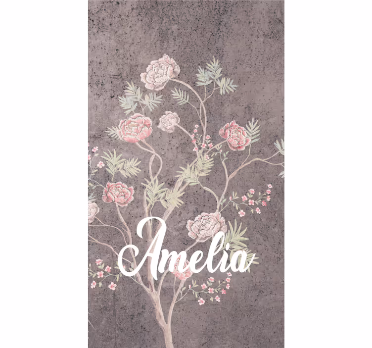 Rulou geam flori și plante eleganță florală personalizată - TenStickers
