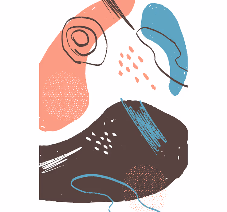 Rulou geam cu desene forme abstracte - TenStickers