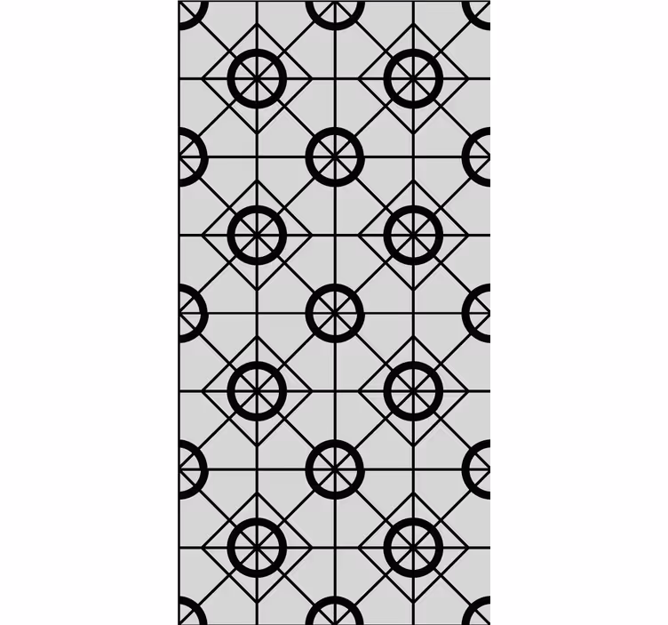 Rulou geam modern motiv circular geometric - TenStickers