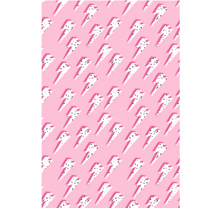 Rulou geam tineret raze albe pe fundal roz - TenStickers