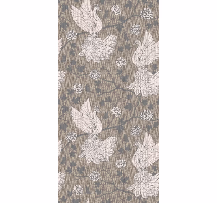 Rulou geam elegant design bej lebede - TenStickers