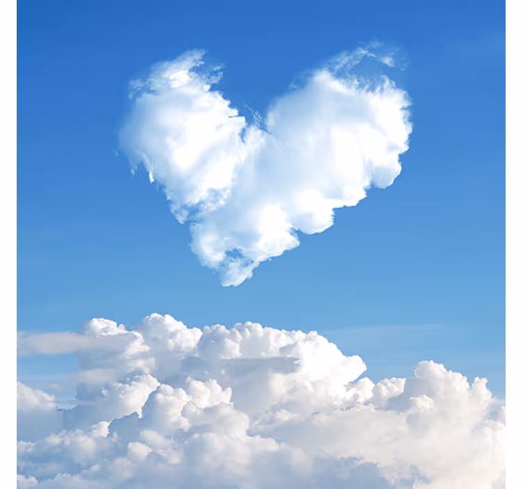 Rulou geam romantic nor în formă de inimă - TenStickers