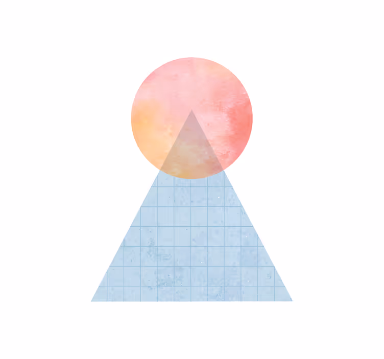 Rulou geam modern munte soare geometric - TenStickers