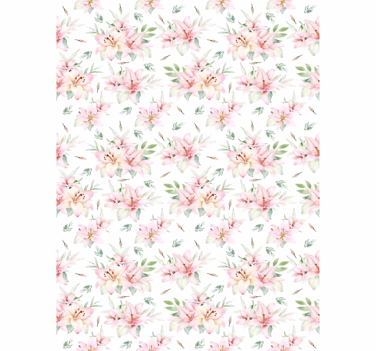 Rulou geam flori și plante modele florale luxuriante - TenStickers