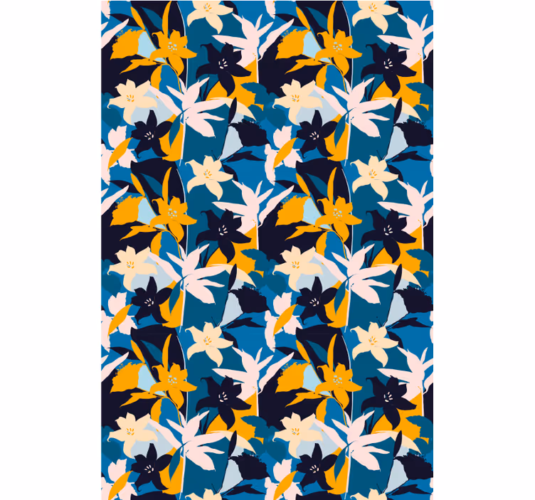 Crini colorați model floral floare Rulouri - TenStickers
