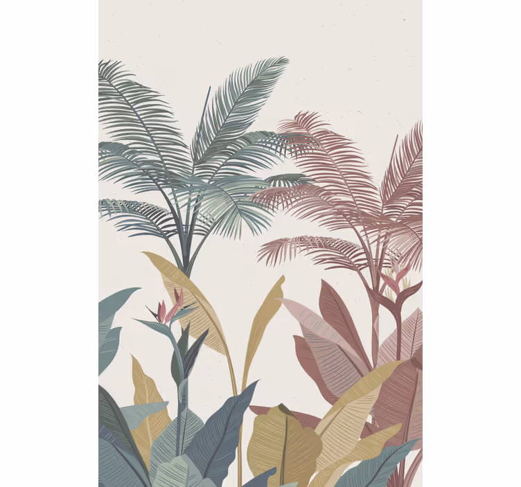 Teracota plante tropicale copac Rulouri - TenStickers