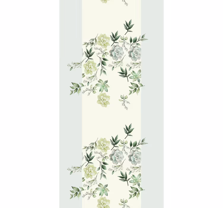 Rulou geam elegant model de verdeață florală - TenStickers