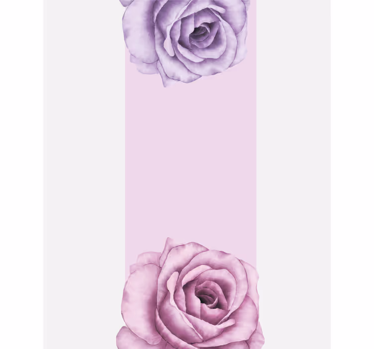 Rulou geam flori și plante accent de trandafir violet - TenStickers