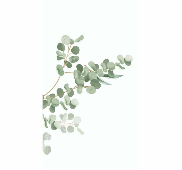 „boho” lasă flori cu model și plantă Rulouri - TenStickers