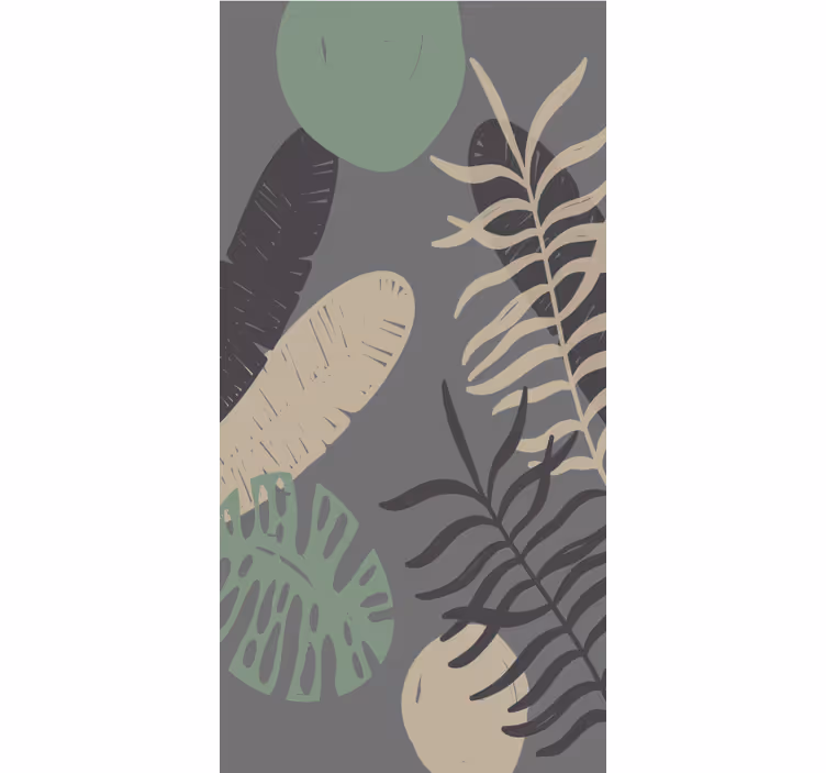 Rulou geam flori și plante model de verdeață tropicală - TenStickers