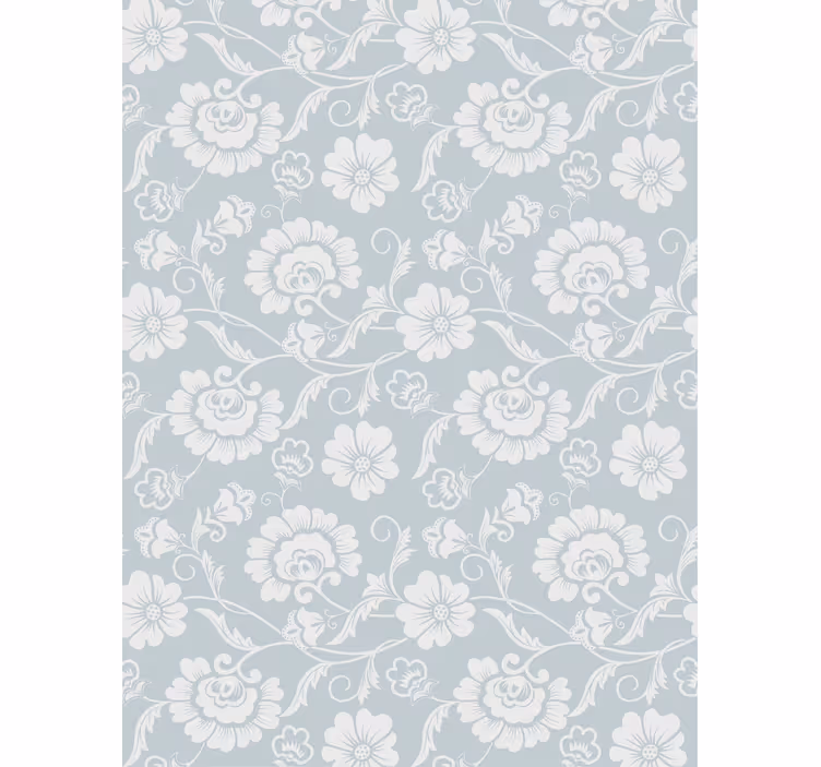 Rulou geam floral rafinament cu motive gri - TenStickers