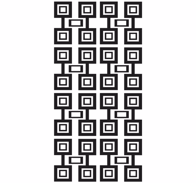 Rulou geam modern motiv geometric pătrat - TenStickers