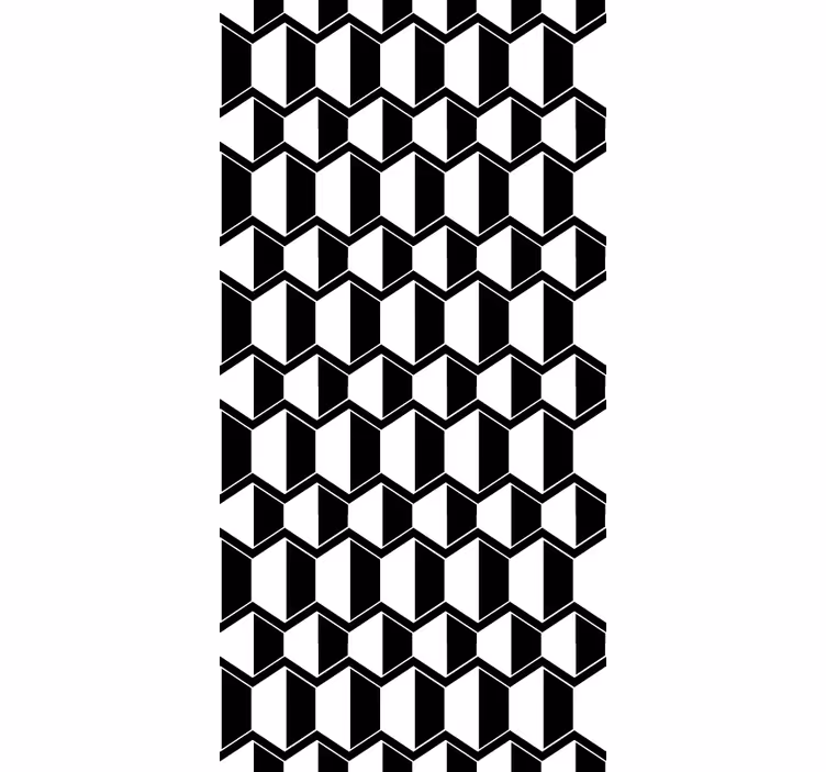 Rulou geam model geometric monocrom - TenStickers