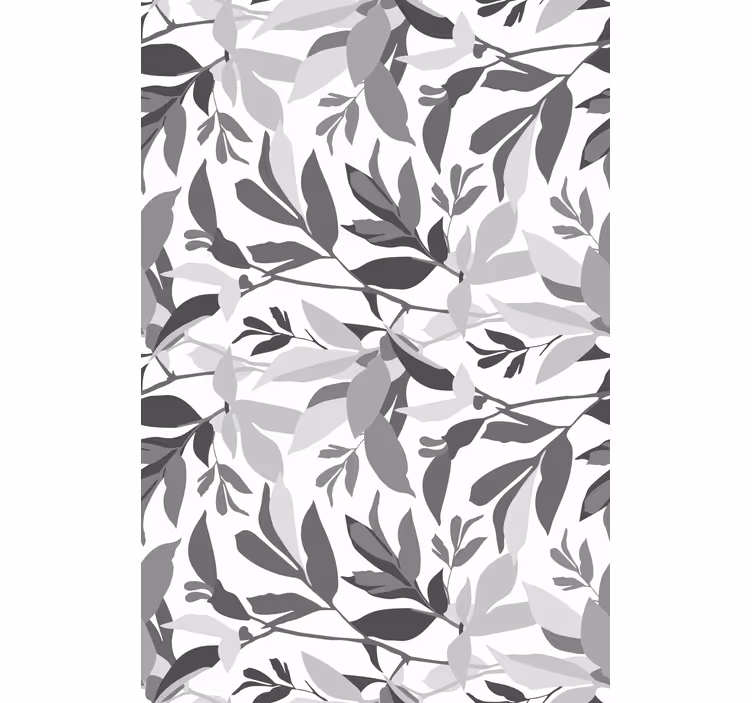 Rulou geam flori și plante model elegant de frunze - TenStickers