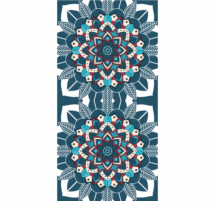Rulou geam texturi gresie albastra elegante - TenStickers