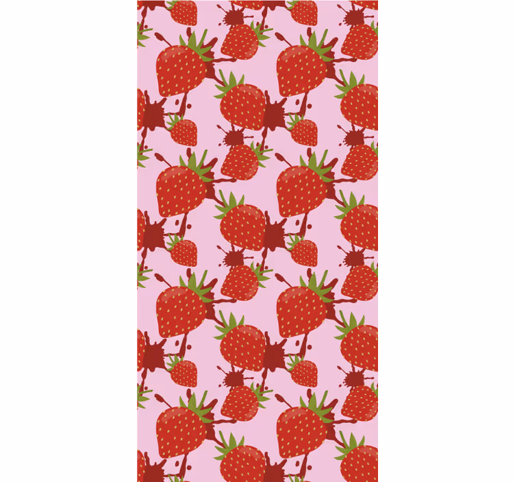 Rulou geam fructe și legume model de stropi de căpșuni - TenStickers