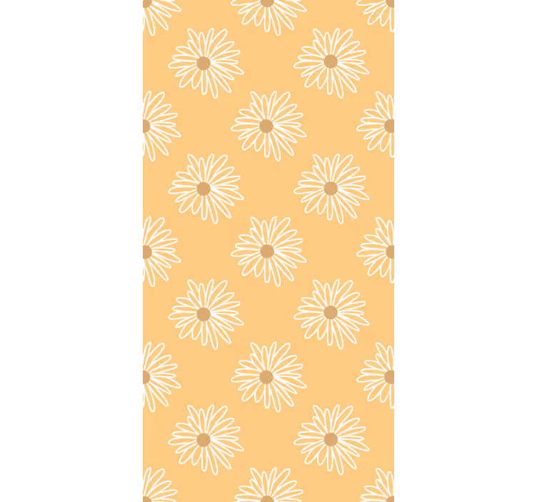 Rulou geam floral design margaretă galbenă - TenStickers