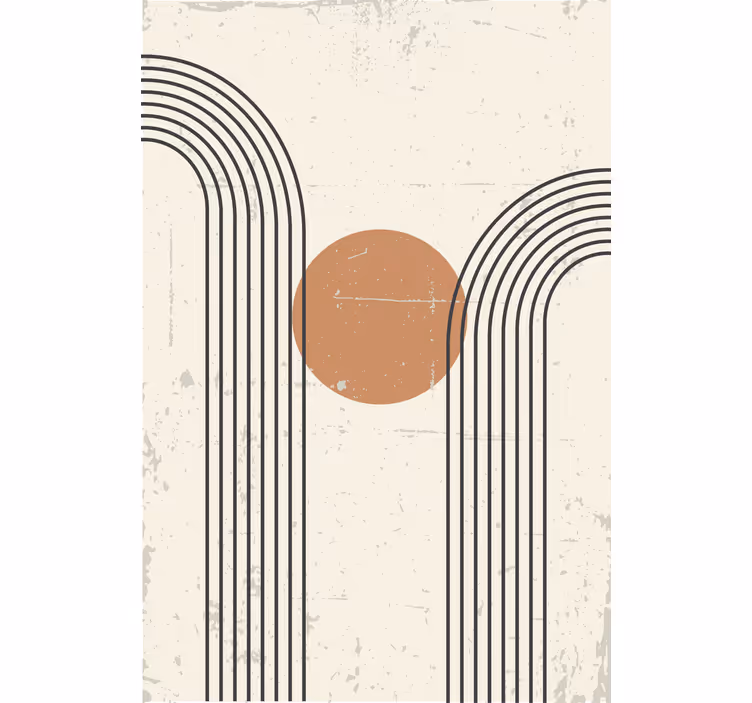 Rulou geam maro Semi arc abstract - TenStickers