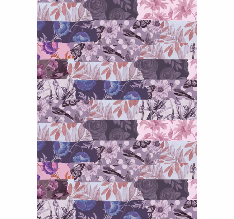 Rulou geam floral Colaj floral - TenStickers