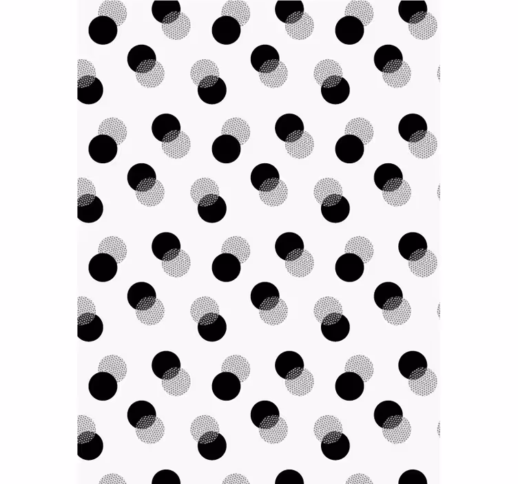 Rulou geam texturi Geo alb-negru - TenStickers