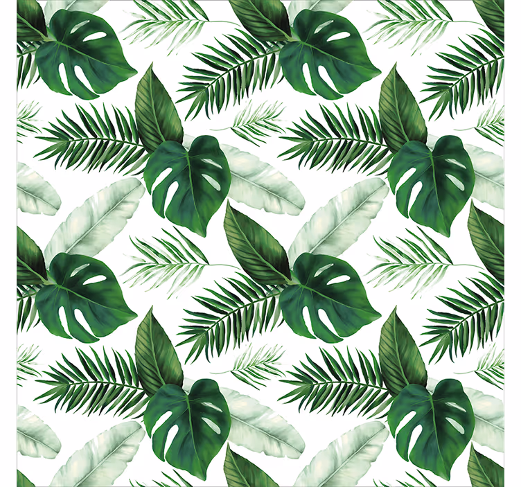 Rulou geam salon desenarea frunzelor tropicale - TenStickers