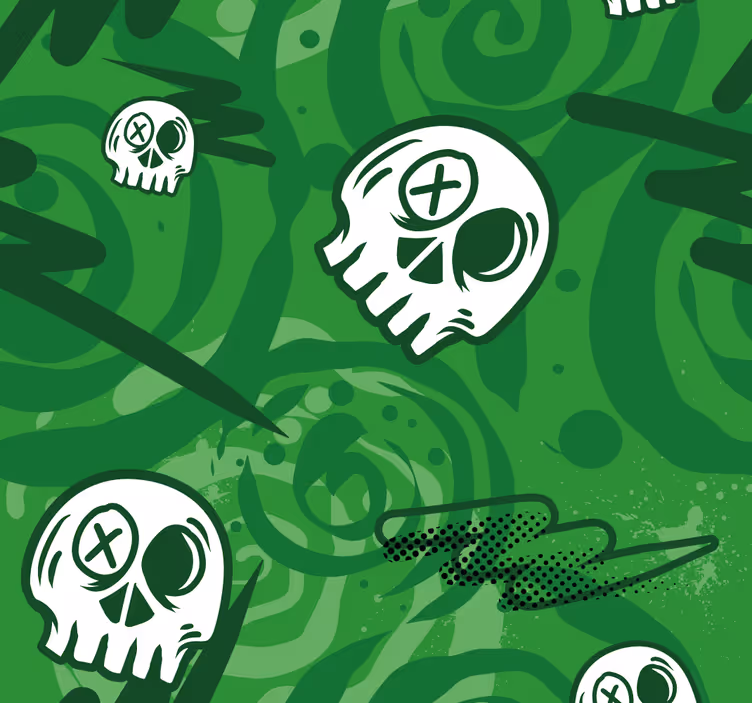 Rulou geam tineret cranii graffiti - TenStickers