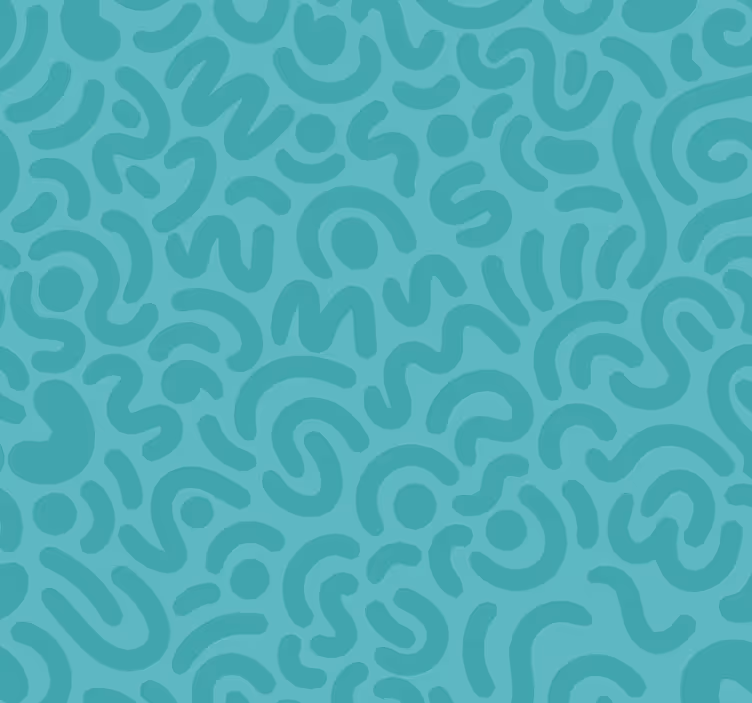 Rulou geam turcoaz doodles abstracte - TenStickers