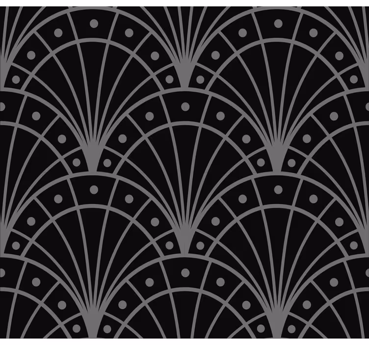 Rulou geam salon elegant art deco negru - TenStickers