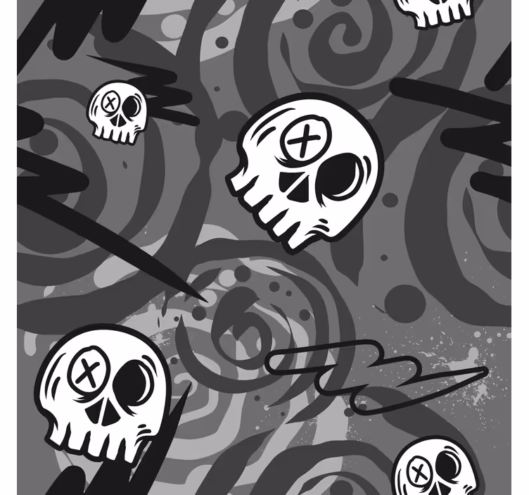 Rulou geam tineret graffiti cu cranii - TenStickers