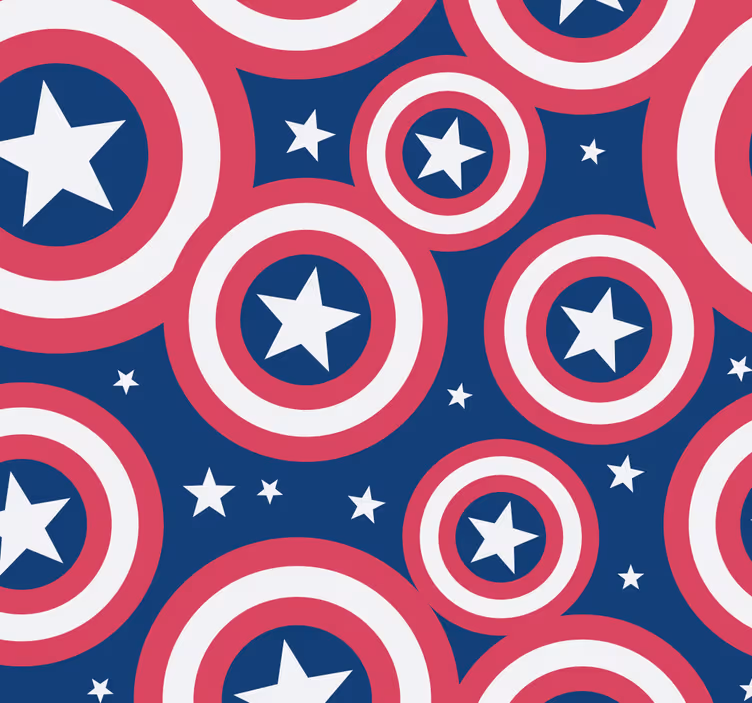 Rulou geam supereroi scut rotunjit america - TenStickers