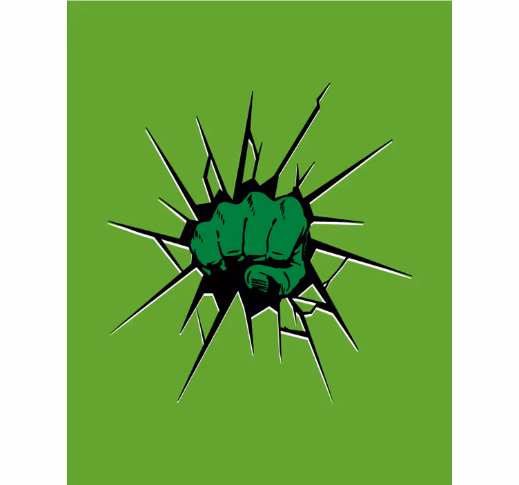 Rulou geam supereroi pumnul verde - TenStickers