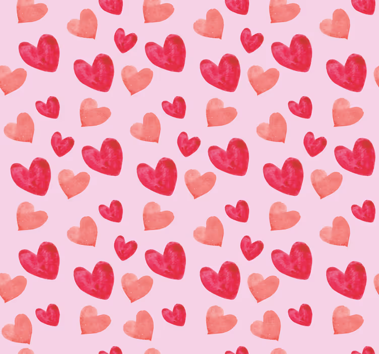 Rulou geam romantic model de inimă roz - TenStickers