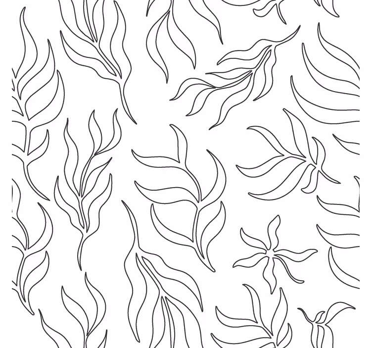 Rulou geam modern model floral silueta - TenStickers