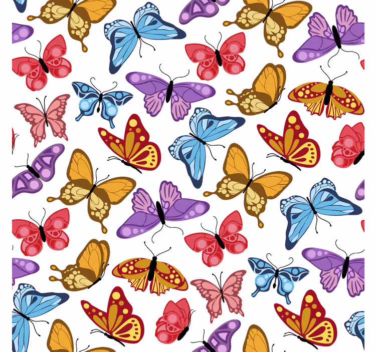 Rulou geam fluturi design colorat - TenStickers