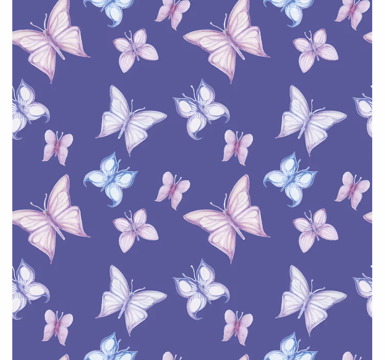 Rulou geam fluturi fundal violet - TenStickers
