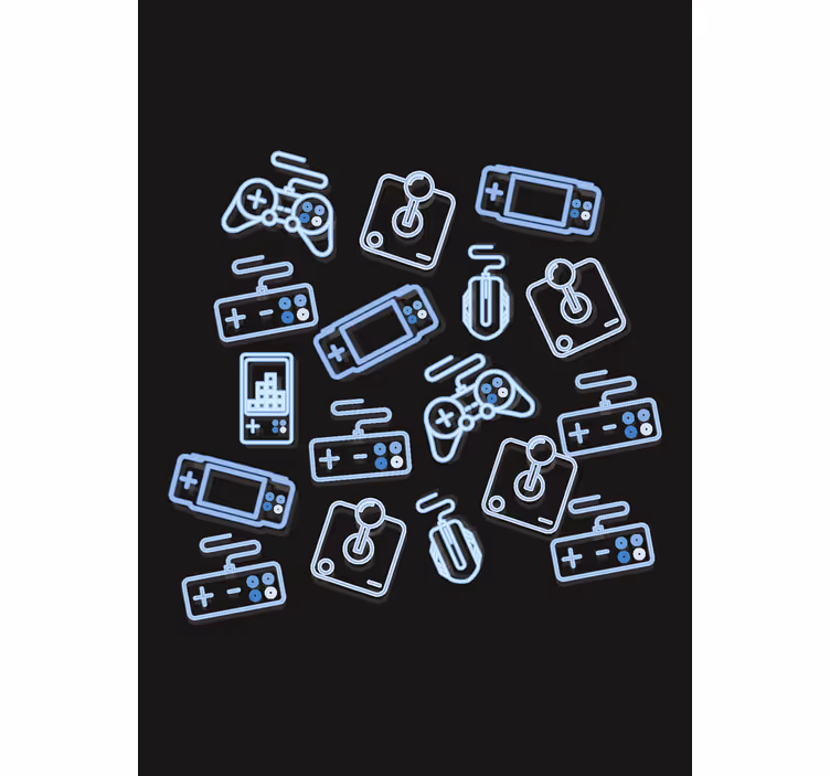 Jaluzele cu rolete Geek comenzi albastre - TenStickers