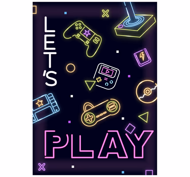 Jaluzele cu rolete Geek comenzi neon - TenStickers