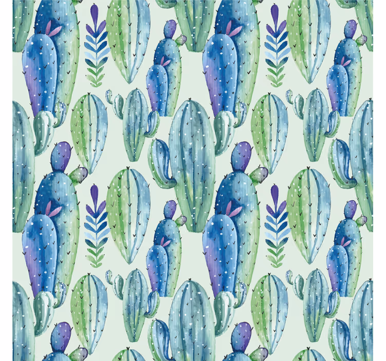 Rulou geam cactuși stil botanic - TenStickers