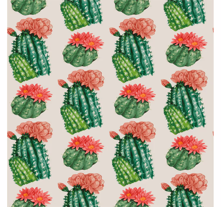 Rulou geam cactuși floral desert - TenStickers