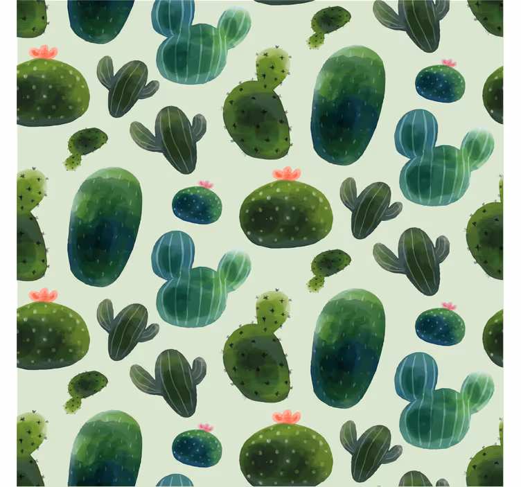 Rulou geam cactuși model de deșert - TenStickers