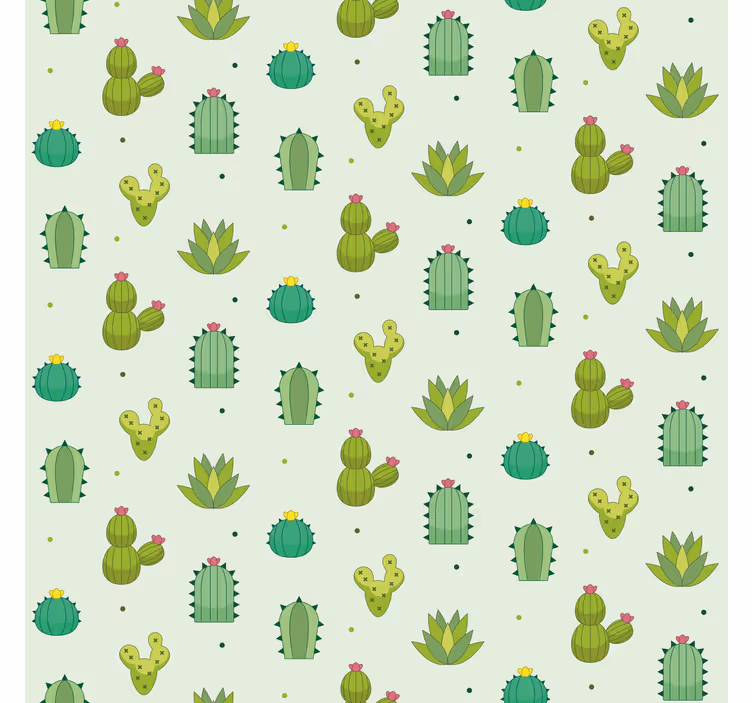 Rulou geam cactuși model verde - TenStickers