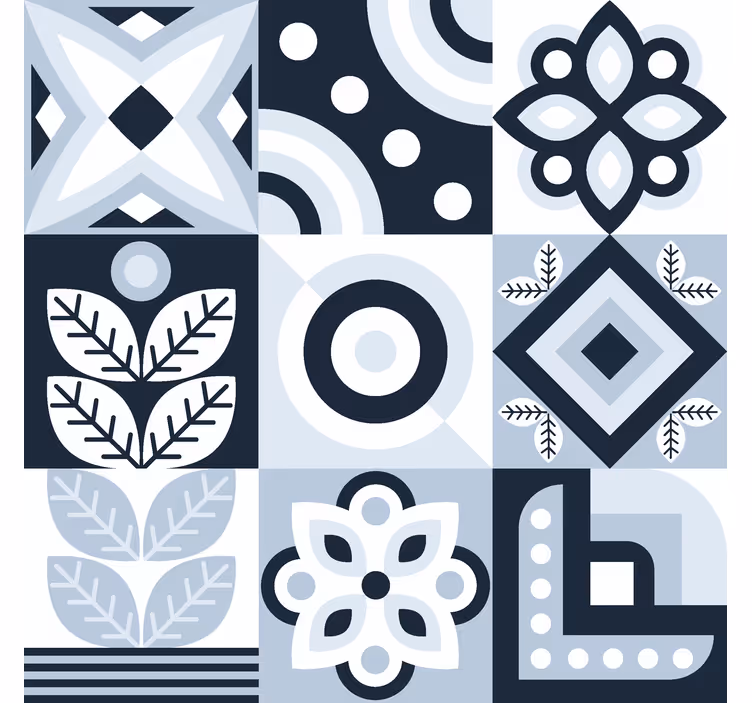 Rulou geam nordic model de plăci - TenStickers