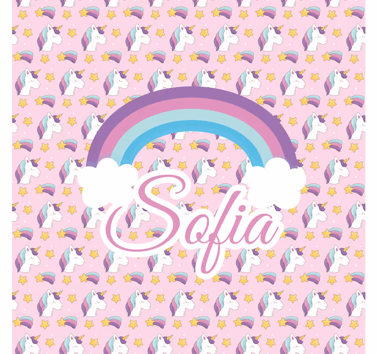 Rulou geam personalizat model de unicorn - TenStickers