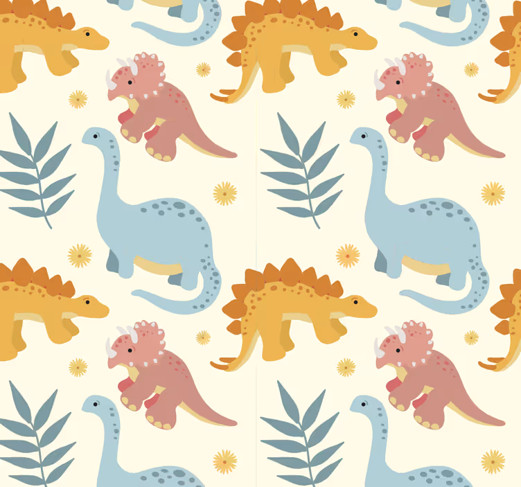 Rulou geam dinozauri stil minimalist - TenStickers